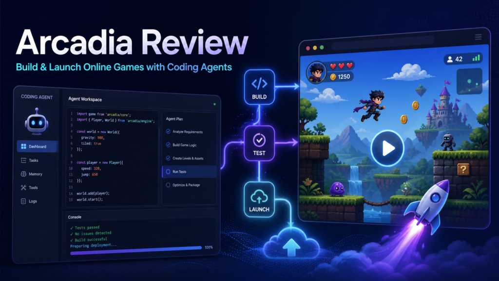 Arcadia Review: How Moltbot Coding Agents Can Help You Create and Launch Online Games