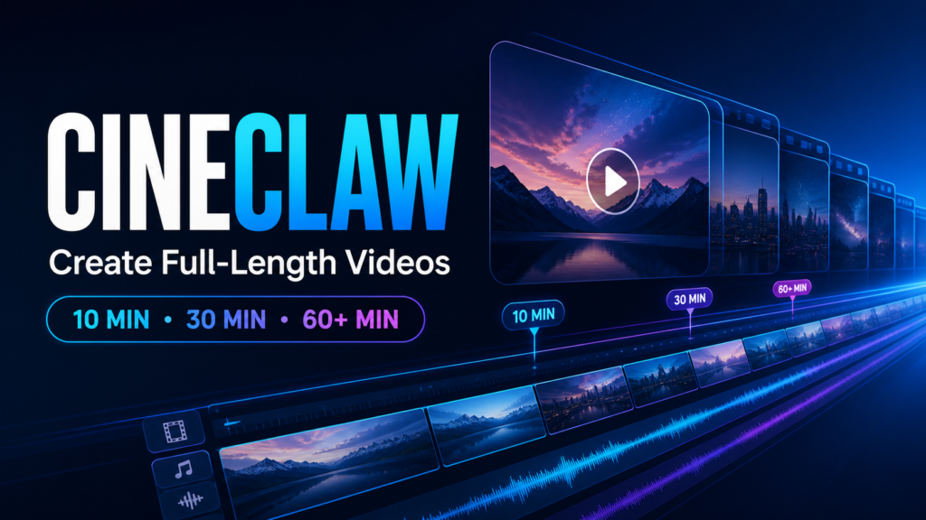 CINECLAW: Create 10min, 30min, 60min Or Even Longer Full Blown Videos