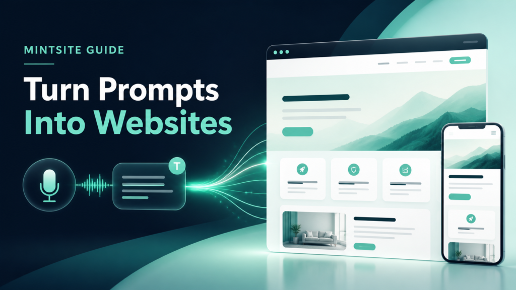 MintSite Guide: Turn Voice or Text Prompts Into Functional Websites