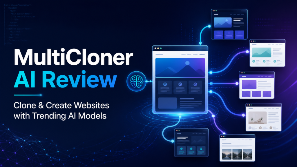 MultiCloner AI Review: Harnesses The Power Of Top Performing & Trending AI Models to Let You Clone & Create Any Websites
