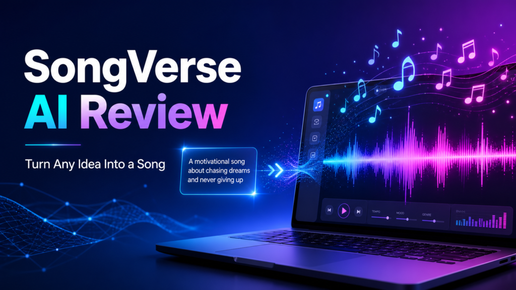 SongVerse AI Review: World’s First AI App That Turns Any Idea, Keyword, Prompt or Script Into Songs