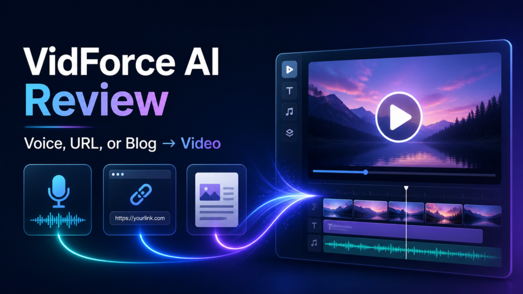VidForce AI Review: Turn a Voice Command, URL, or Blog Into Video