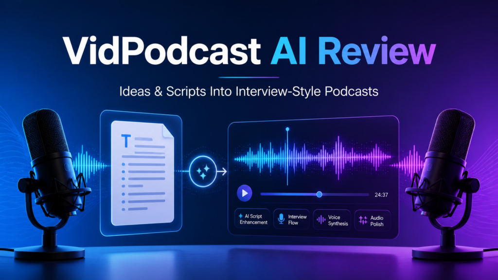 VidPodcast AI Review: Turn Ideas and Scripts Into Interview-Style Podcasts