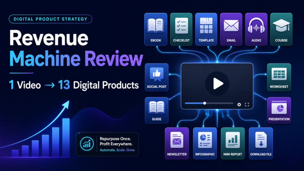 YouTube Revenue Machine Review: Turn One Video Into 13 Digital Products
