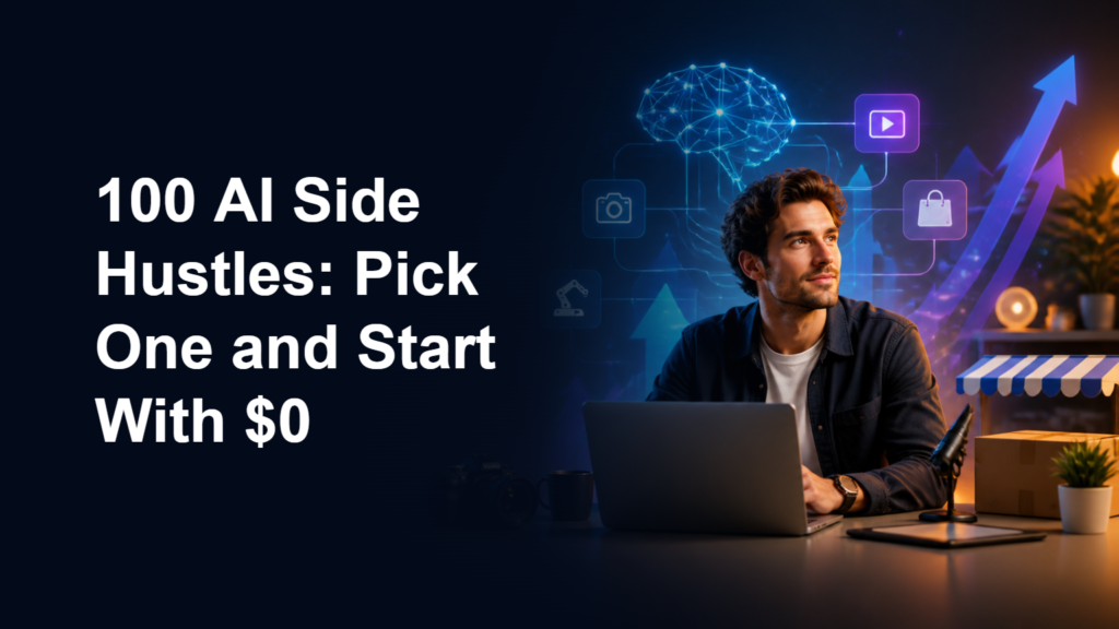 100 AI Side Hustles: Pick One and Start With $0